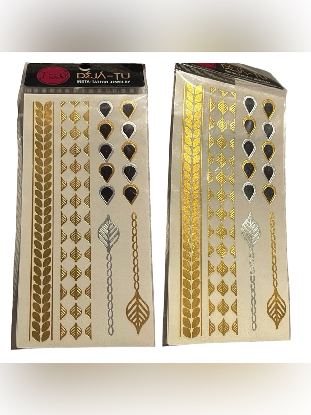 J.Cats Beauty LA - DéJá-Tu Insta Metallic Tattoo Jewelry - Gold Silver Black